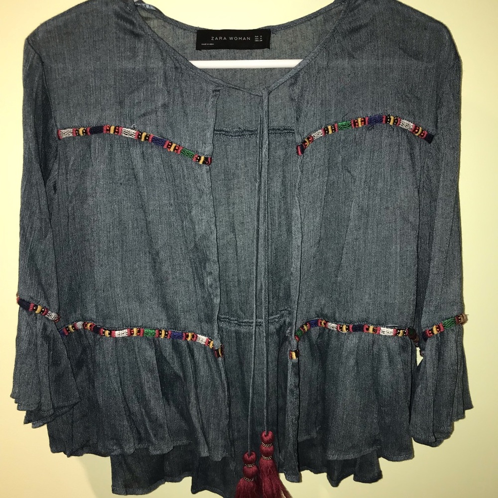 Light blue sweater with fun detail